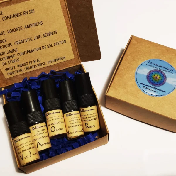 Coffret 5 parfums psy-aromatiques : neuroscience et émotions